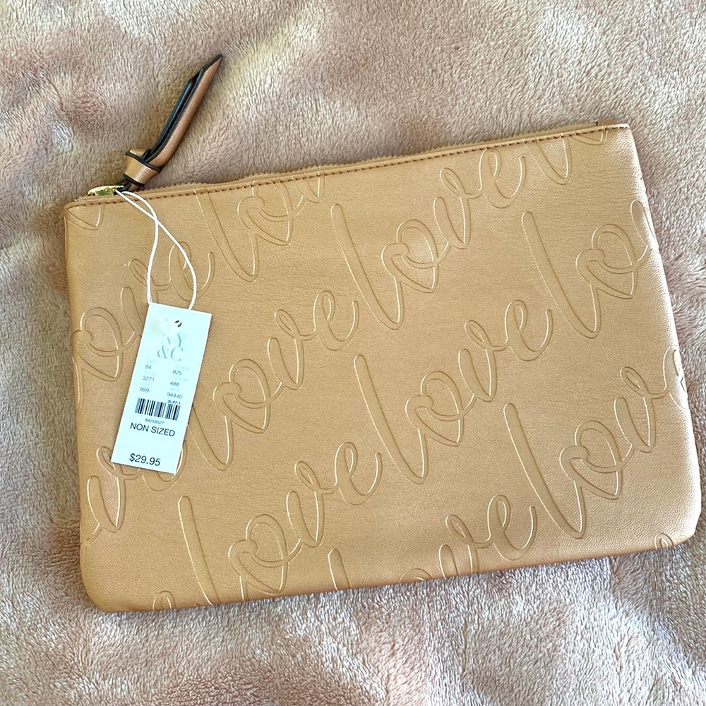 Rose gold clutch